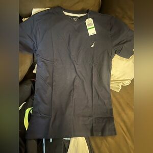 Nautica Girls Dark Blue V-Neck Tee, Sz 14